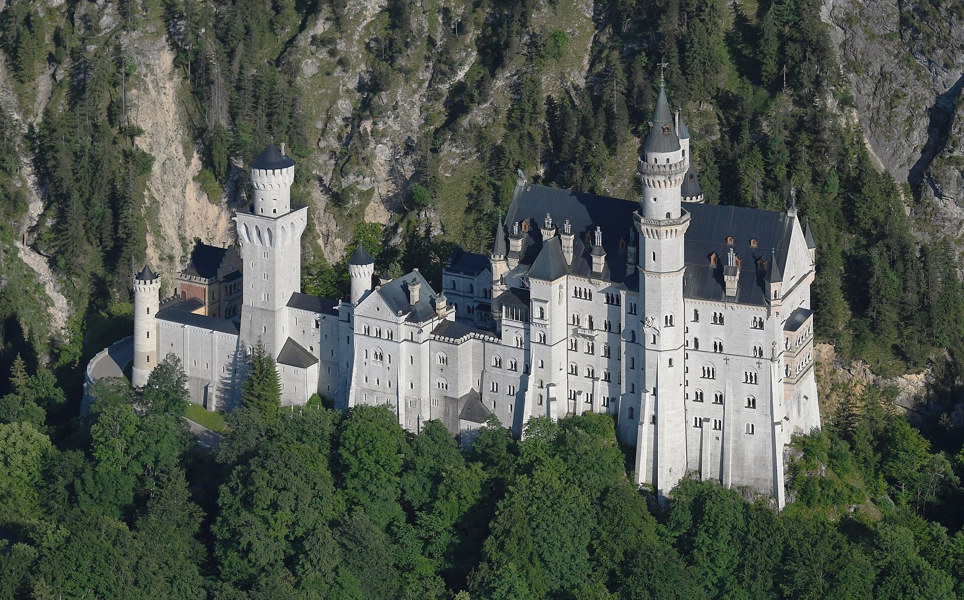 Aerial view from the northwest